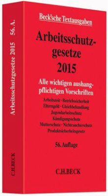 Arbeitsschutzgesetze (ArbSchG) 2015