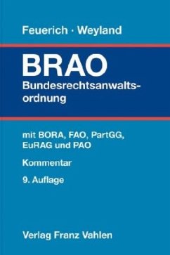 Cover Bundesrechtsanwaltsordnung (BRAO), Kommentar