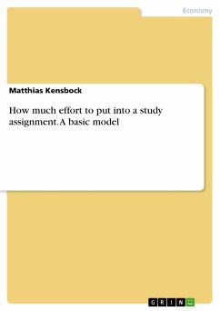 How much effort to put into a study assignment. A basic model (eBook, PDF)