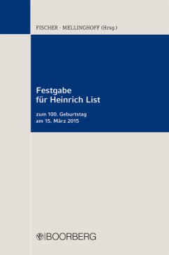 Cover Festgabe für Heinrich List