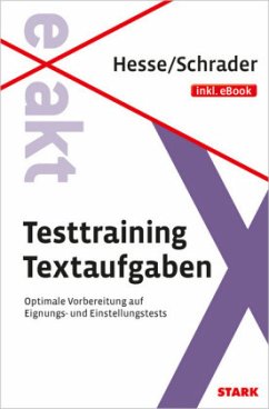Testtraining Textaufgaben - Hesse, Jürgen;Schrader, Hans-Christian