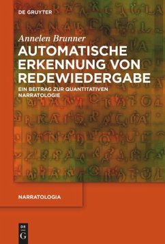 Automatische Erkennung von Redewiedergabe - Brunner, Annelen