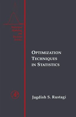 Optimization Techniques in Statistics (eBook, PDF) - Rustagi, Jagdish S.