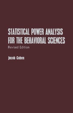 Statistical Power Analysis for the Behavioral Sciences (eBook, PDF) - Cohen, Jacob