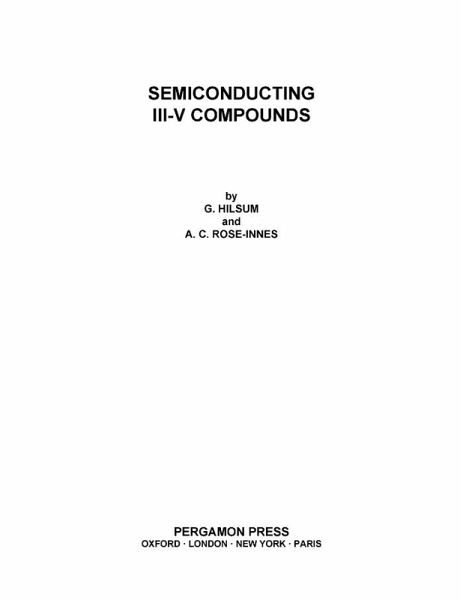 Semiconducting III-V Compounds (eBook, PDF)