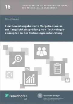 Cover Eine bewertungsbasierte Vorgehensweise zur Tauglichkeitsprüfung von Technologiekonzepten in der Technologieentwicklung
