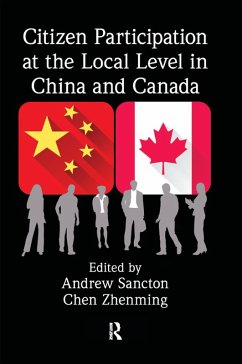 Cover Citizen Participation at the Local Level in China and Canada (eBook, PDF)