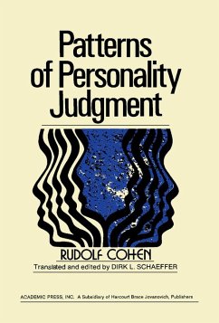 Patterns of Personality Judgment (eBook, PDF) - Cohen, Rudolf