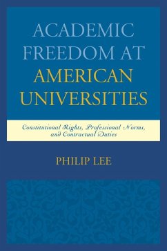 Cover Academic Freedom at American Universities (eBook, ePUB)
