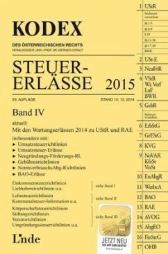 KODEX Steuer-Erlässe 2015 (f. Österreich) - Ritz, Christoph