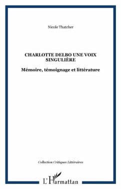 Cover Charlotte Delbo une voix singuliere (eBook, PDF)