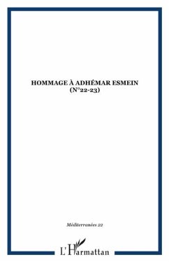 Hommage a adhemar esmein (mediterranees (eBook, PDF)