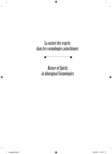 Nature des esprits / Nature of spirits in aboriginal... (eBook, PDF)