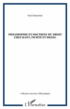 Philosophie et doctrine du droit chez ka (eBook, PDF)