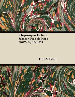 Cover 4 Impromptus By Franz Schubert For Solo Piano (1827) Op.90/D899 (eBook, ePUB)