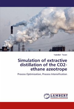 Simulation of extractive distillation of the CO2- ethane azeotrope