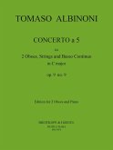 Concerto ŕ 5 op.9,9 für 2 Oboen und Streicher Ausgabe für 2 Oboen und Klavier