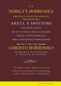 La nobiltà borromea (eBook, ePUB) - Giancotti (a cura di), Fabiola; Sassi, G.A.