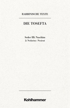 Cover Rabbinische Texte, Erste Reihe: Die Tosefta. Band III: Seder Naschim (eBook, PDF)