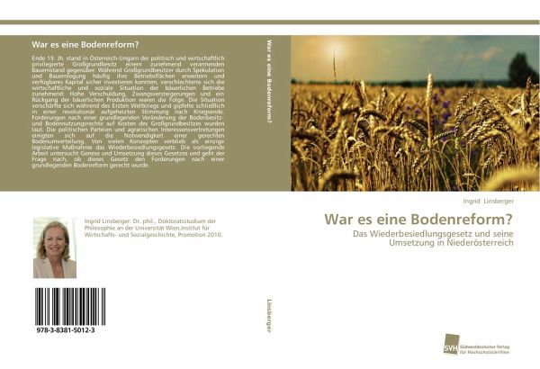 War es eine Bodenreform?