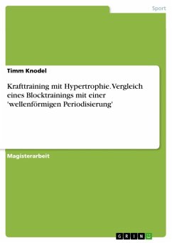 Cover Vergleich eines Blocktrainings mit einer 'wellenförmigen Periodisierung' bei einem auf Hypertrophie ausgerichteten Krafttraining (eBook, ePUB)