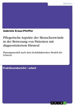 "Pflegerische Aspekte der Menschenwürde in der Betreuung von Patienten mit diagnostiziertem Hirntod" (eBook, ePUB)