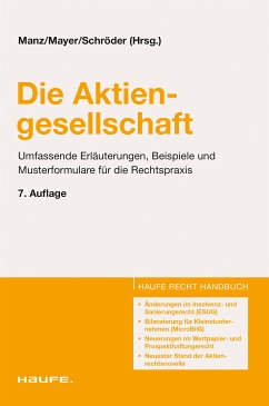 Die Aktiengesellschaft (eBook, PDF) - Manz, Gerhard; Mayer, Barbara; Schröder, Albert; Lammel, Stefan; Thies, Hendrik