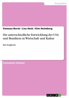 Die unterschiedliche Entwicklung der USA und Brasiliens in Wirtschaft und Kultur - Borck, Vanessa;Heck, Lisa;Heimberg, Kim