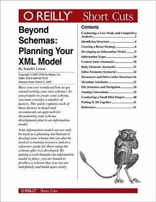 Beyond Schemas: Planning Your XML Model (eBook, PDF) Beyond Schemas: Planning Your XML Model (eBook, PDF)