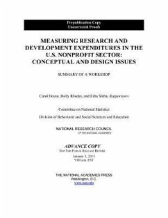 Measuring Research and Development Expenditures in the U.S. Nonprofit Sector - National Research Council; Division of Behavioral and Social Sciences and Education; Committee On National Statistics