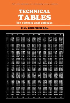 Technical Tables for Schools and Colleges (eBook, PDF) - Schofield, C. W.