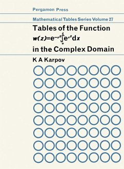 Tables of the Function w (z)- e-z2 ? ex2 dx (eBook, PDF) - Karpov, K. A.