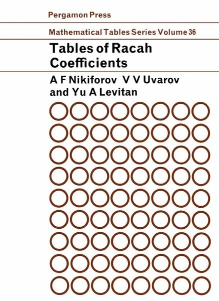 Tables of Racah Coefficients (eBook, PDF)