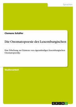 Die Onomatopoesie des Luxemburgischen - Schäfer, Clemens