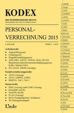 KODEX Personalverrechnung 2015 (f. Österreich) - Hofbauer, Josef