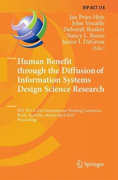 Human Benefit through the Diffusion of Information Systems Design Science Research