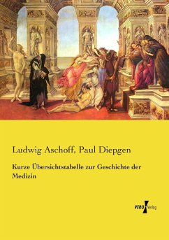 Kurze Übersichtstabelle zur Geschichte der Medizin - Aschoff, Ludwig;Diepgen, Paul