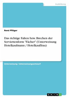 Das richtige Falten bzw. Brechen der Serviettenform &quote;Fächer&quote; (Unterweisung Hotelkaufmann / Hotelkauffrau)