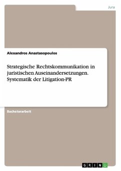 Strategische Rechtskommunikation in juristischen Auseinandersetzungen. Systematik der Litigation-PR