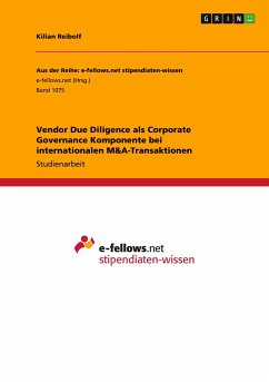 Vendor Due Diligence als Corporate Governance Komponente bei internationalen M&A-Transaktionen - Reibolf, Kilian