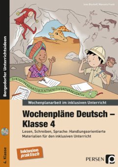 Wochenpläne Deutsch - Klasse 4, m. 1 CD-ROM - Bischoff, Ines;Frank, Manuela