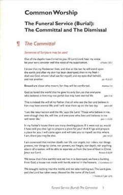 Common Worship: Commital Card