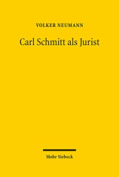 Cover Carl Schmitt als Jurist