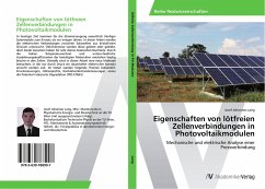 Eigenschaften von lötfreien Zellenverbindungen in Photovoltaikmodulen - Lang, Josef Johannes