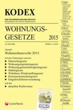 Cover Kodex Wohnungsgesetze 2015 (f. Österreich)