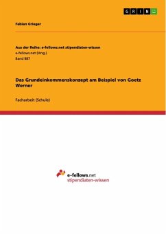 Cover Das Grundeinkommenskonzept am Beispiel von Goetz Werner (eBook, ePUB)