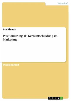 Cover Positionierung als Kernentscheidung im Marketing (eBook, ePUB)