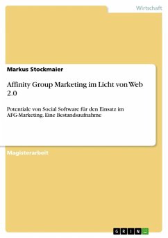 Affinity Group Marketing im Licht von Web 2.0 (eBook, ePUB) Affinity Group Marketing im Licht von Web 2.0 (eBook, ePUB)