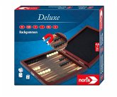 Noris 606108004 - Deluxe Backgammon, Holzbox mit magnetischen Spielfiguren, Reisespiel