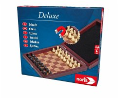 Noris 606108005 - Deluxe Schach, Holzbox mit magnetischen Spielfiguren, Reisespiel